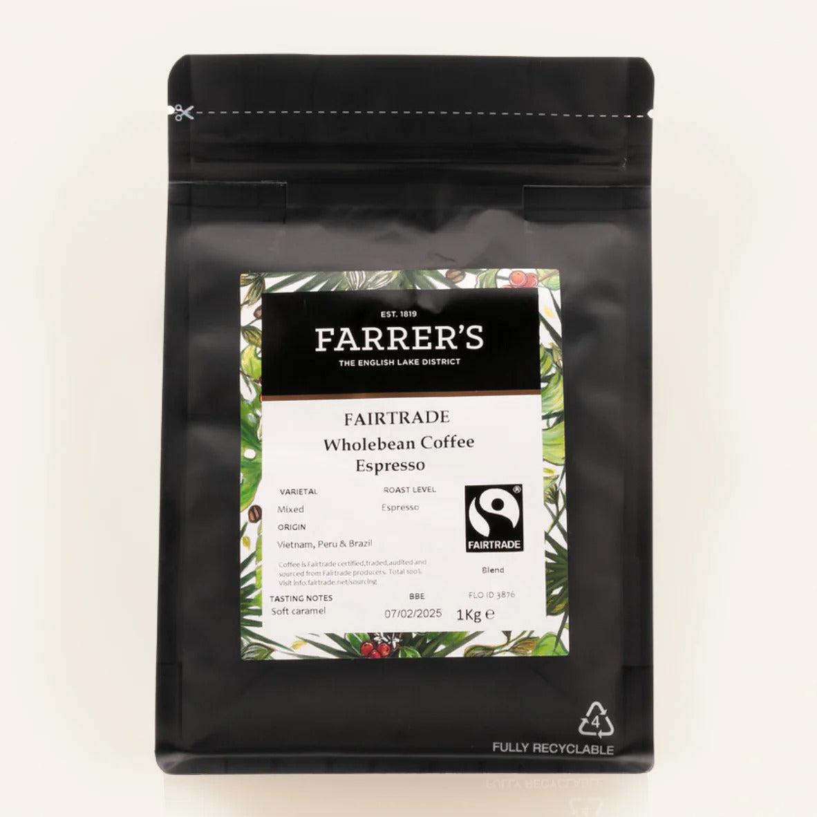 Farrer's - Wholebean Fairtrade Coffee Espresso 250g